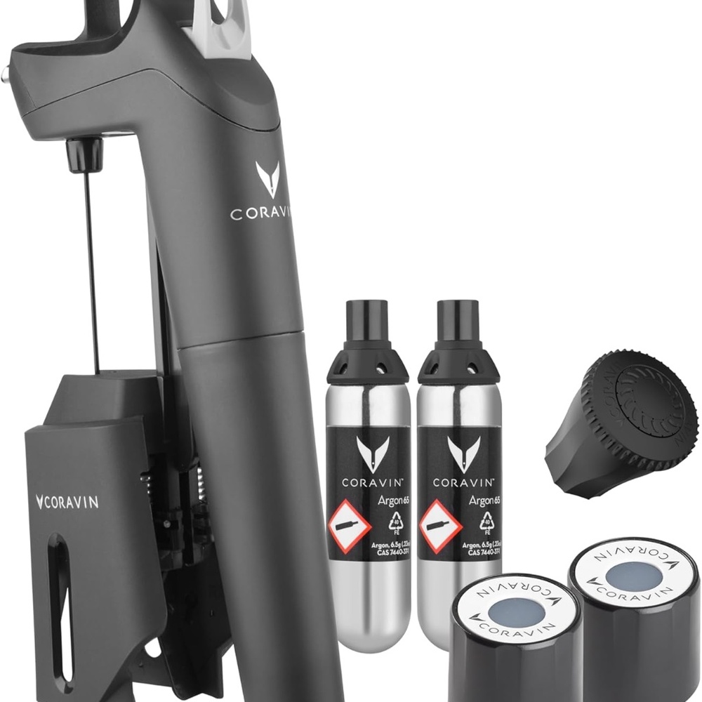 Coravin Timeless Three Plus Wine By-the-Glass System in Black
